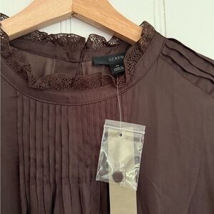 BNWT J. Crew Blouse with Lace Accents